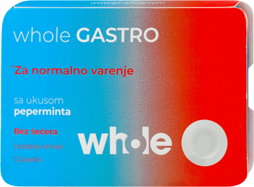 whole GASTRO pastile - sa ukusom peperminta WHOLE