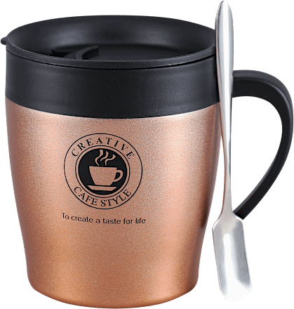 Termos šolja za kafu sa kašikom - bronzana, zapremina: 330 ml Nexus