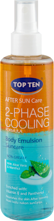 AFTER SUN Care- 2-PHASE sprej za negu kože nakon sunčnja, sa efektom hlađenja TOP TEN