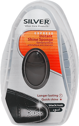 Express čisticí a samolešticí houbička s náplní silikonového oleje, černý Silver