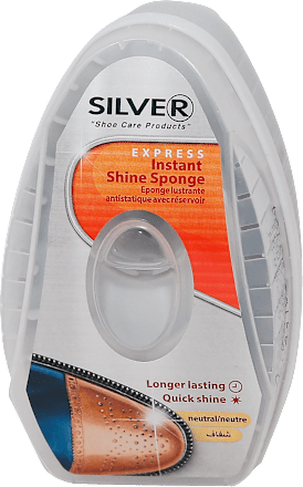 Express čisticí a samolešticí houbička na obuv, bezbarvá Silver