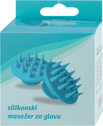 Silikonski masažer za glavu - plavi Nexus