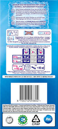 Vollwaschmittel Pulver Aprilfrisch Lenor