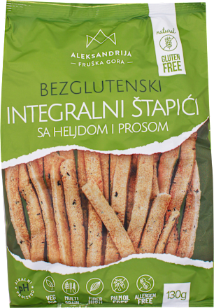 BEZGLUTENSKI INTEGRALNI ŠTAPIĆI SA HELJDOM I PROSOM Aleksandrija