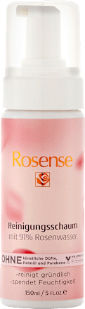 Reinigungsschaum mit 91 % Rosenwasser Rosense