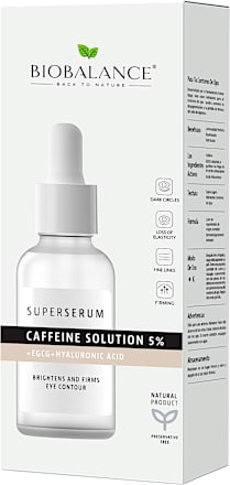 Super Serum Contur Ochi cu Cafeina 5% + EGCG + Acid Hialuronic BIOBALANCE