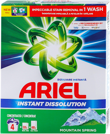 INSTANT DISSOLUTION koncentrovani praškasti detergent za veš - MOUNTAIN SPRING ARIEL