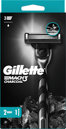 Mach3 Charcoal holicí strojek + 2 náhradní hlavice Gillette