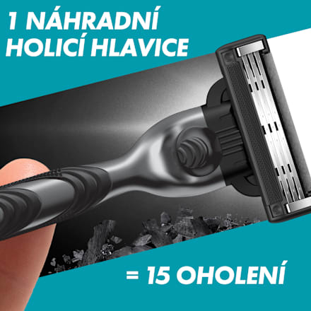 Mach3 Charcoal náhradní hlavice Gillette