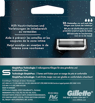Rasierklingen Intimate Gillette INTIMATE
