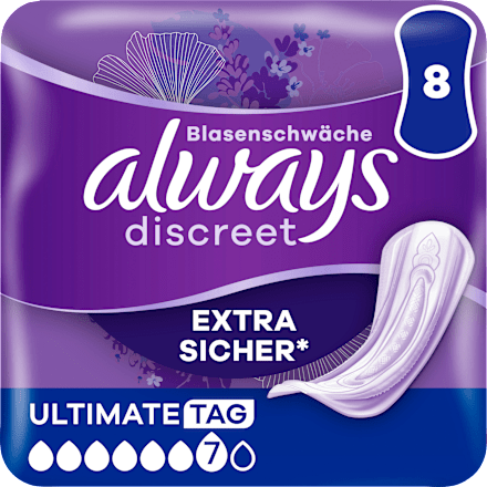 discreet Einlagen Inkontinenz Ultimate Day always