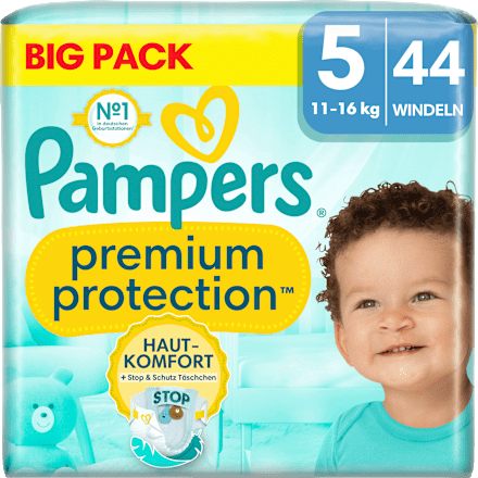 Windeln Premium Protection Gr.5 Junior (11-16kg), Big Pack Pampers