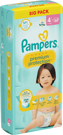 Windeln Premium Protection Gr.4 Maxi (9-14kg), Big Pack Pampers