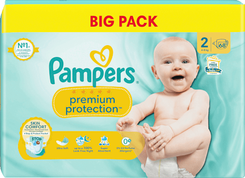 Windeln Premium Protection Gr.2 Mini, New Baby (4-8kg), Big Pack Pampers