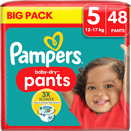 Baby Pants Baby Dry Gr.5 Junior (12-17kg), Big Pack Pampers baby-dry