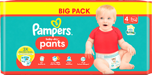 Baby Pants Baby Dry Gr.4 Maxi (9-15kg), Big Pack Pampers