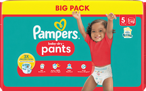 Baby Pants Baby Dry Gr.5 Junior (12-17kg), Big Pack Pampers baby-dry