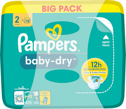 Windeln Baby Dry Gr. 2 Mini (4-8kg), Big Pack Pampers
