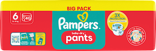 Baby Pants Baby Dry Gr.6 Extra Large (14-19kg), Big Pack Pampers