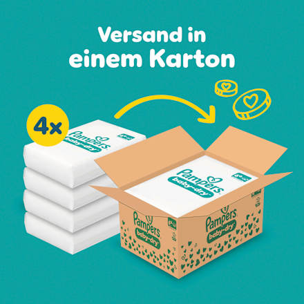 Windeln Gr. 6+ Extra Large (14-19 kg) Monatsbox Pampers baby-dry