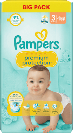 Windeln Premium Protection Gr.3 Midi (6-10kg), Big Pack Pampers