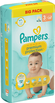 Windeln Premium Protection Gr.3 Midi (6-10kg), Big Pack Pampers