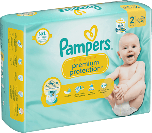 Windeln Premium Protection Gr.2 Mini, New Baby (4-8kg), Single Pack Pampers