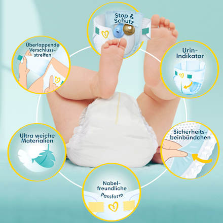 Windeln Premium Protection Gr. 1 Newborn (2-5 kg) Pampers