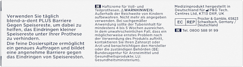 Haftcreme Barriere gegen Speisereste blend-a-dent