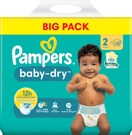 Windeln Baby Dry Gr. 2 Mini (4-8kg), Big Pack Pampers