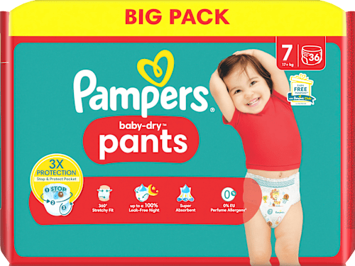 Baby Pants Baby Dry Gr.7 Extra Large (17+kg), Big Pack Pampers