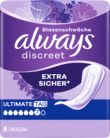 discreet Einlagen Inkontinenz Ultimate Tag  always