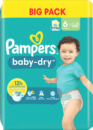 Windeln Baby Dry Gr.6 Extra Large (13-18kg), Big Pack Pampers