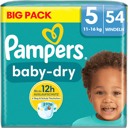 Windeln Baby Dry Gr.5 Junior (11-16kg), Big Pack Pampers