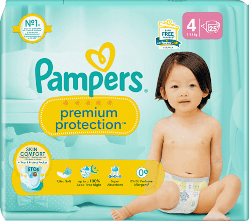 Windeln Premium Protection Gr. 4 Maxi (9-14 kg) Pampers