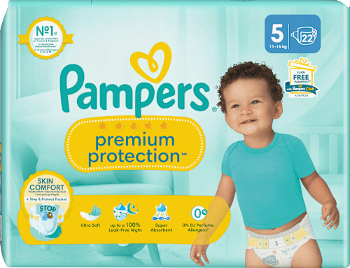 Windeln Premium Protection Gr. 5 Junior (11-16 kg) Pampers