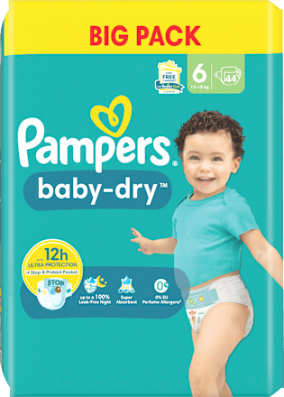 Windeln Baby Dry Gr.6 Extra Large (13-18kg), Big Pack Pampers
