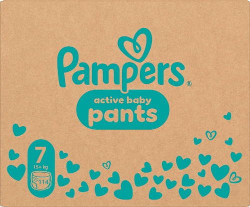 plenkové kalhotky, měsíční box, velikost 7 Pampers active baby
