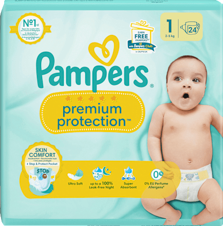 Windeln Premium Protection Gr. 1 Newborn (2-5 kg) Pampers