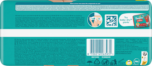 Windeln Baby Dry Gr. 5+ Junior Plus (12-17 kg) Pampers