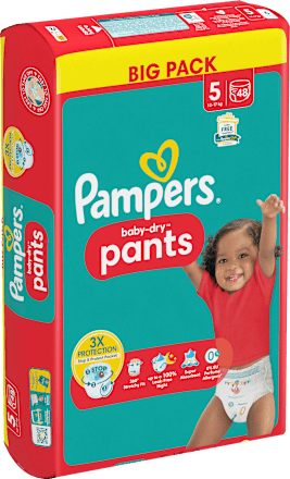 Baby Pants Baby Dry Gr.5 Junior (12-17kg), Big Pack Pampers baby-dry