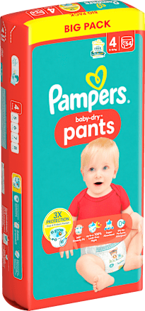 Baby Pants Baby Dry Gr.4 Maxi (9-15kg), Big Pack Pampers