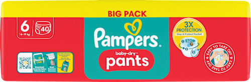 Baby Pants Baby Dry Gr.6 Extra Large (14-19kg), Big Pack Pampers