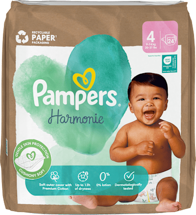 Plienky veľkosť 4 (9 - 14 kg) Pampers Harmonie