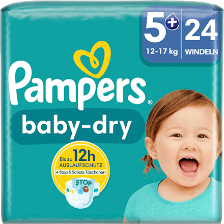 Windeln Baby Dry Gr. 5+ Junior Plus (12-17 kg) Pampers