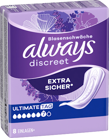 discreet Einlagen Inkontinenz Ultimate Tag  always