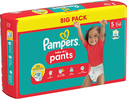 Baby Pants Baby Dry Gr.5 Junior (12-17kg), Big Pack Pampers baby-dry