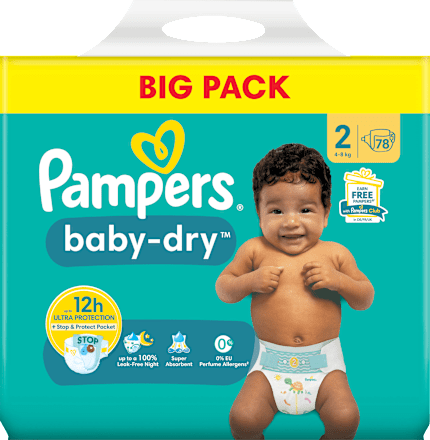Windeln Baby Dry Gr. 2 Mini (4-8kg), Big Pack Pampers