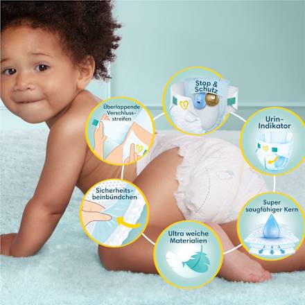 Windeln Premium Protection Gr.4 Maxi (9-14kg), Big Pack Pampers
