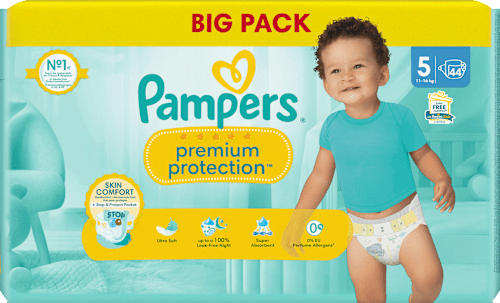 Windeln Premium Protection Gr.5 Junior (11-16kg), Big Pack Pampers